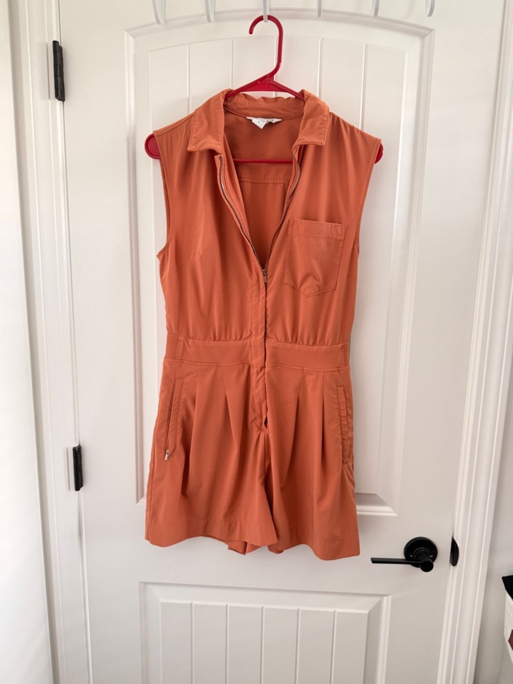 Athleta Brooklyn Heights Romper in Coral